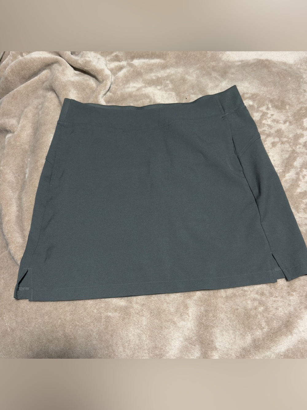 Women's Black Mini Skirt with Subtle Side Slits